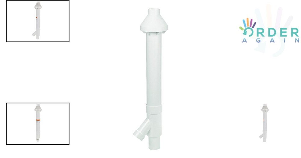 2-Inch Concentric Vent Kit High Efficiency Furnace Tankless Water Heater White