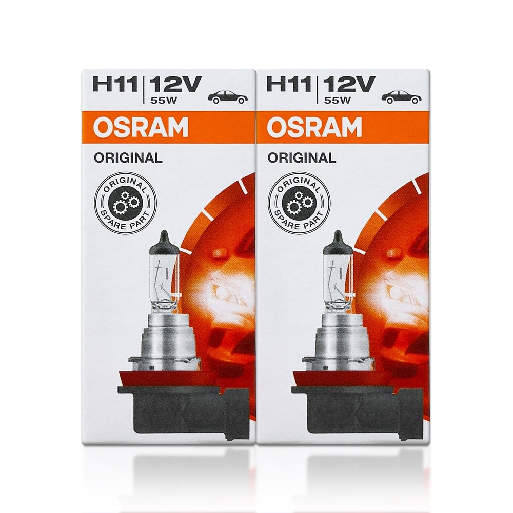 Osram ORIGINAL OEM H11 Halogen Headlight Bulbs 64211L+ DOT Low Fog High 2-Pack