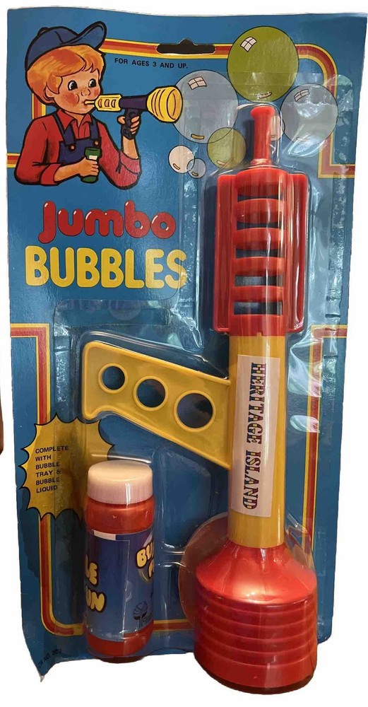 Heritage Island BUBBLE BLOWER Jumbo Bubbles.  Vintage READ