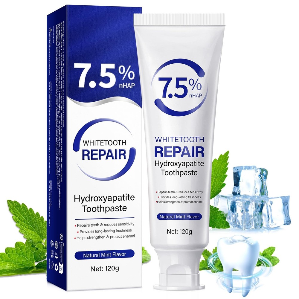 7.5% Hydroxyapatite Toothpaste, Toothpaste for Advanced Enamel Protection, Ge...