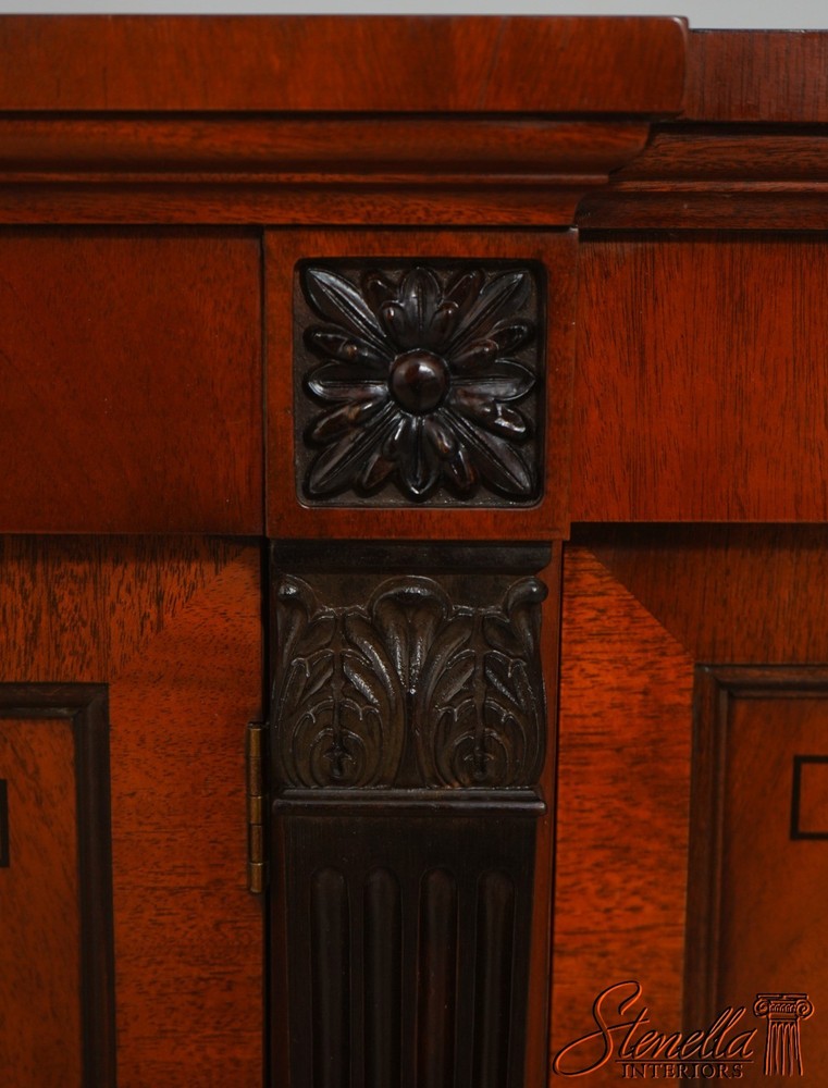 70548: BAKER Neoclassical Mahogany Sideboard w. Ebonized Details