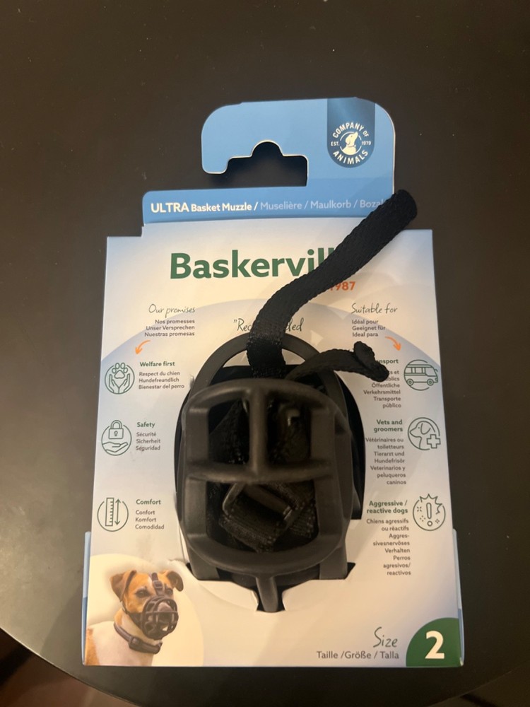 Baskerville Ultra Muzzle Dog Training Accessory Size 2 NEW Unopened Black