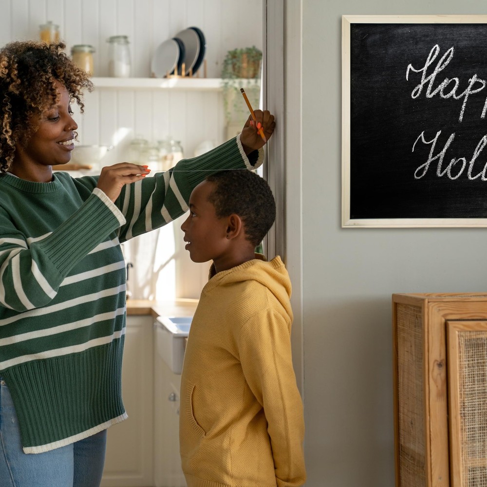 24" x 36" Wood Framed Black Chalkboard, Large Surface, Wall Decor, Chalkboard...