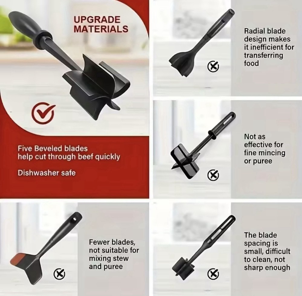 Plastic Meatchopper Handheld Meat Chopper