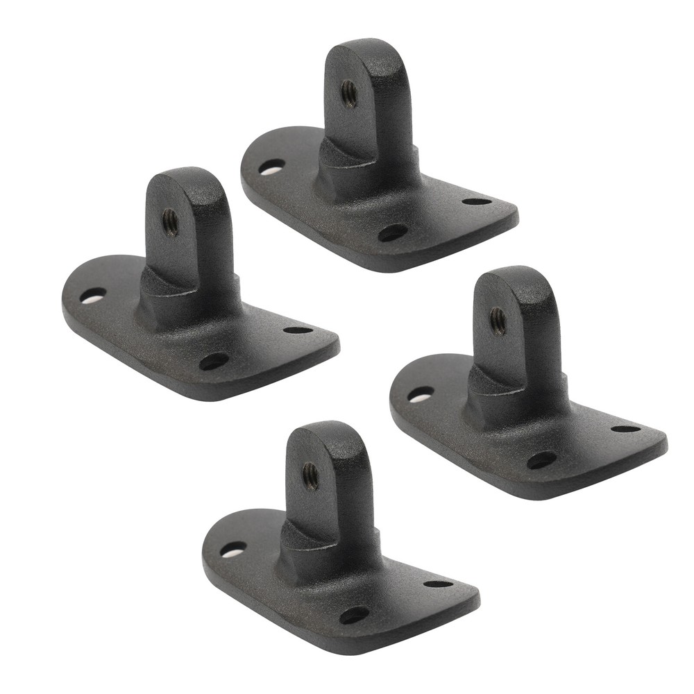 4pcs Cable Railing Posts Deck Railing 36"x2"x2" Black Posts With Holes