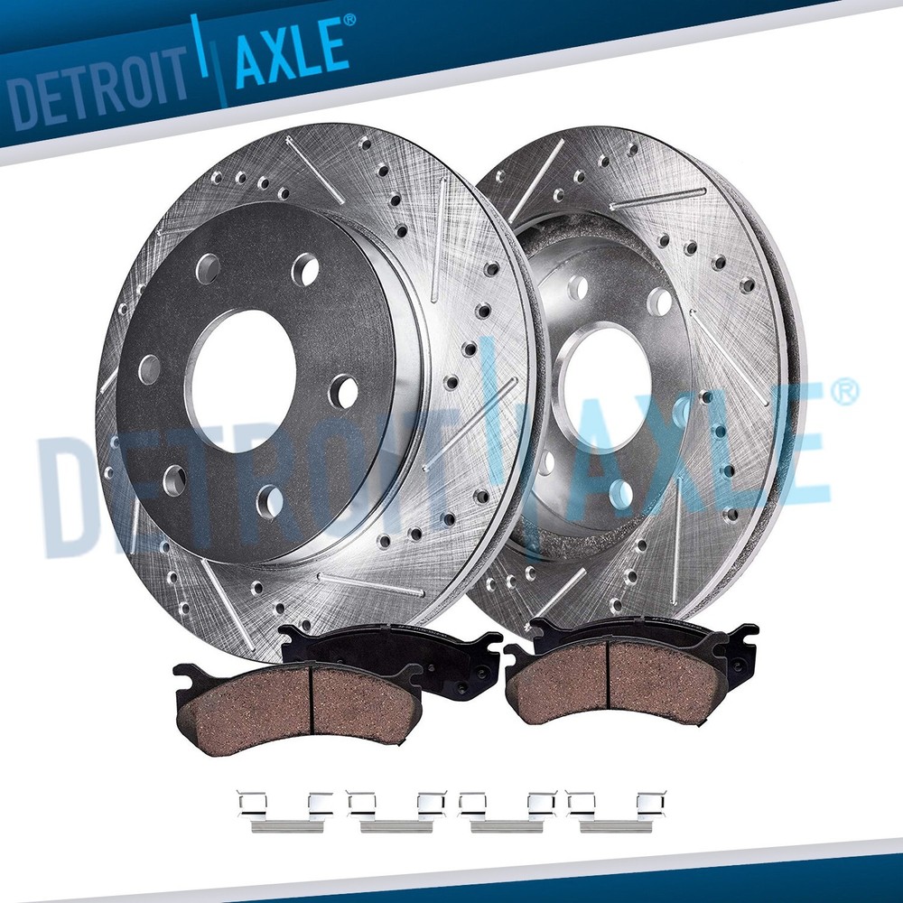 Front DRILLED Rotors + Ceramic Pads for 2006 2007 2008 2009 Terraza Uplander