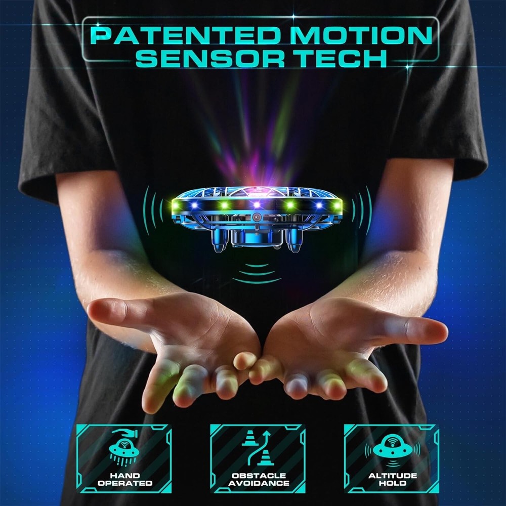 Fun 360 Degree Flip Drone - LED Projection & Obstacle Avoidance for Safe Flying