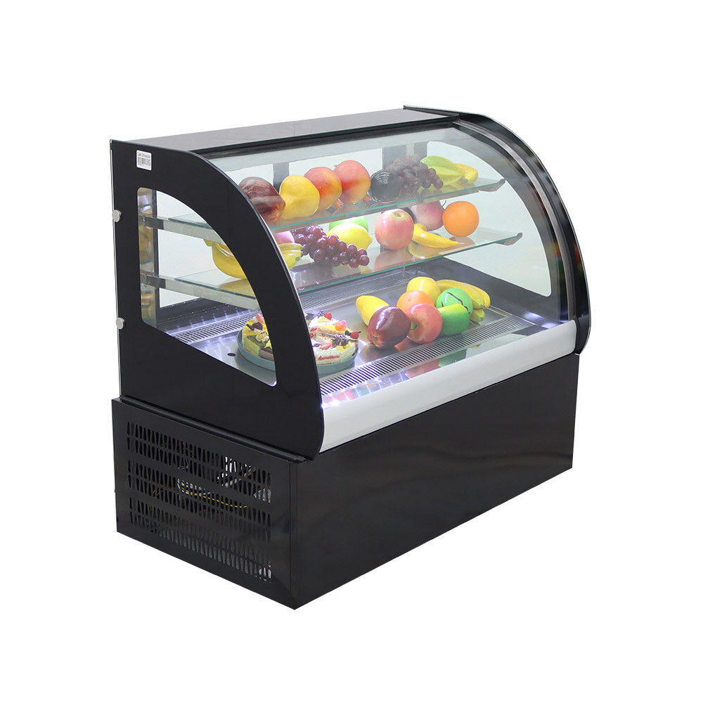 220V Desktop Refrigerated Cake Display Cabinet Cake Cooling Showcase LED Light