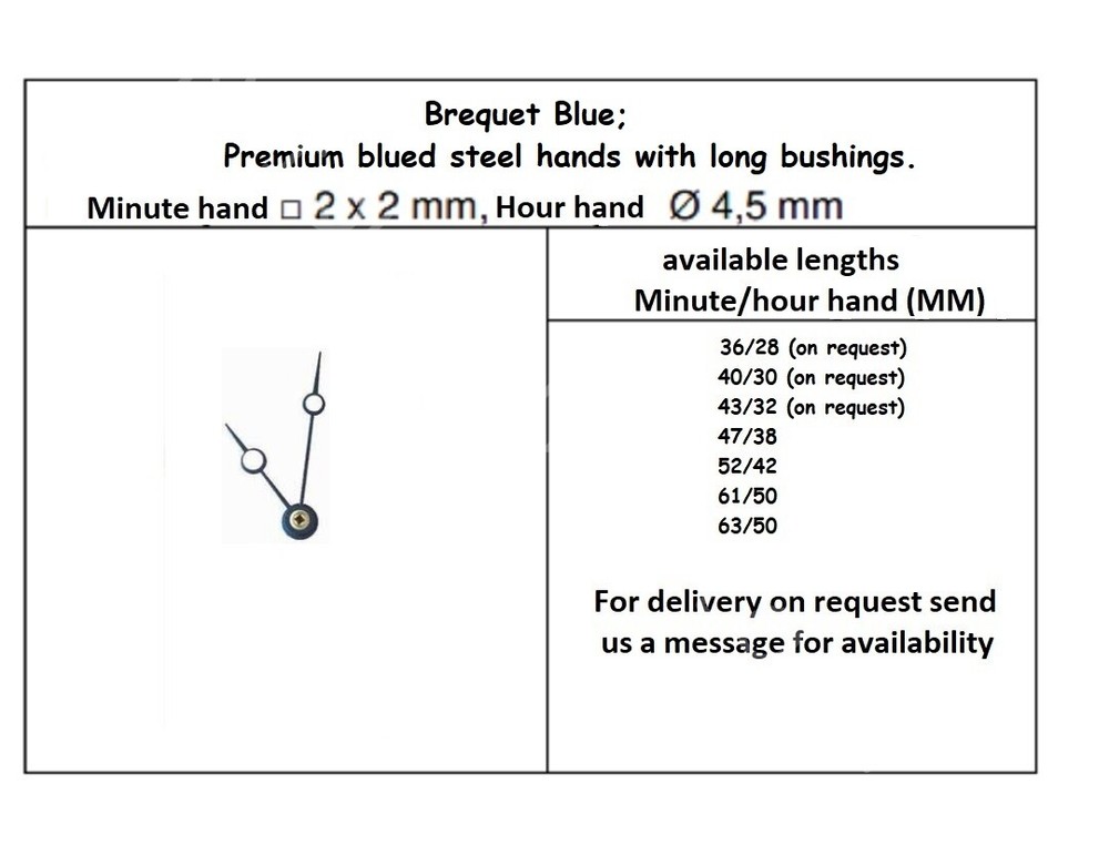 VARIOUS FRENCH MANTEL CLOCK CLOCKWORK HANDS BREQUET