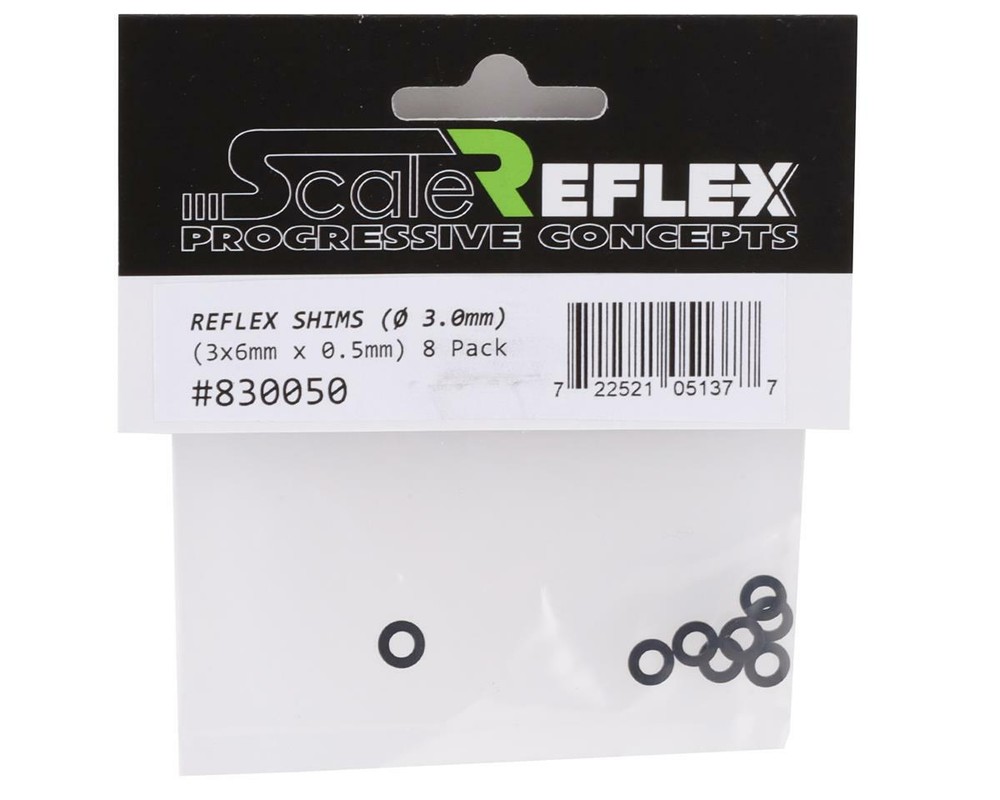 Scale Reflex 3x6x0.5mm Shims (Black) (8) [SRF830050]