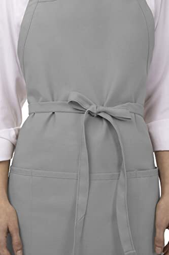 Unisex Three Pocket Apron One Size Grey