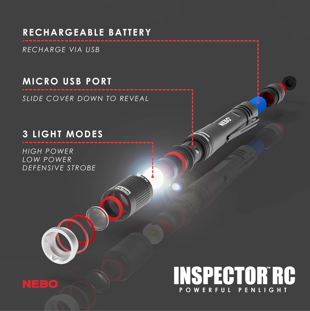Versatile Pen Light | 360 Lumens, Rechargeable & AAA Battery