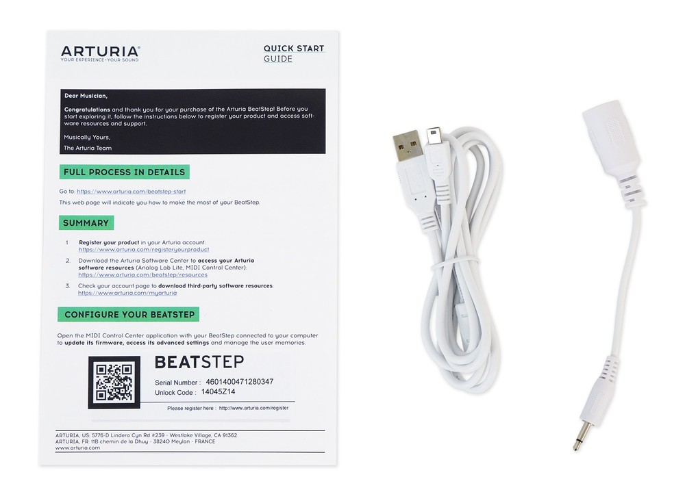 Arturia BeatStep 16-Step Analog Sequencer Midi USB DJ Pad Controller+Backpack