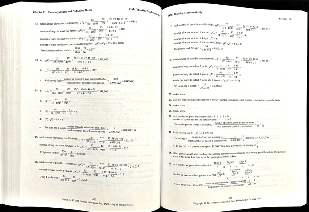 BLITZER - Thinking Mathematically - INSTRUCTOR'S SOLUTION MANUAL 5e (2011)