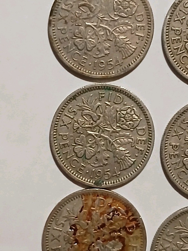 6 Sixpence Coins