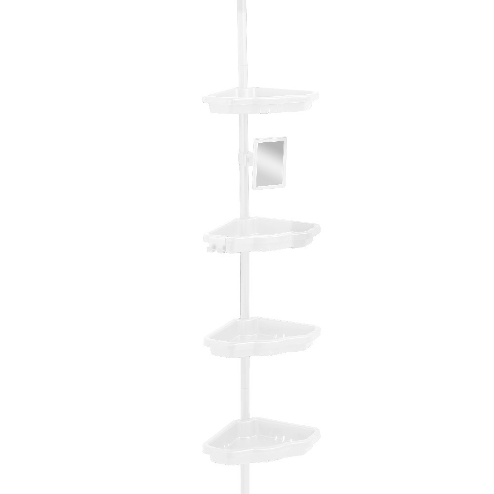 4 Tier Corner Shower Organizer in White