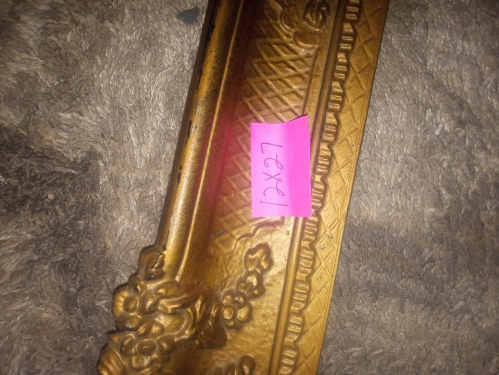 Hollywood Regency Plastic Mirror Frame Gold