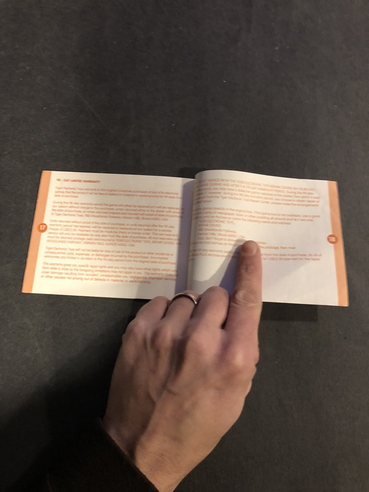 talespin handheld tiger electronics manual Only