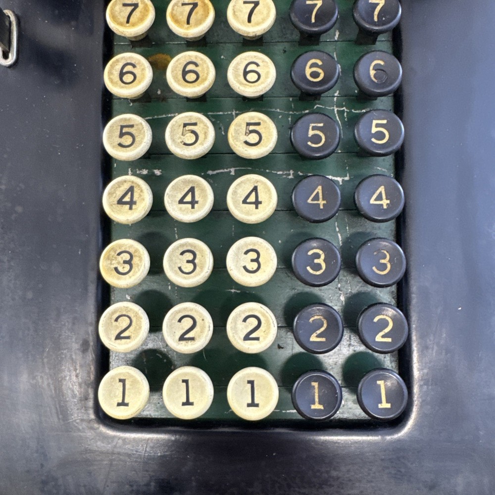 Antique 1920s Burroughs Class 3 Adding Machine Hand Crank, Tested