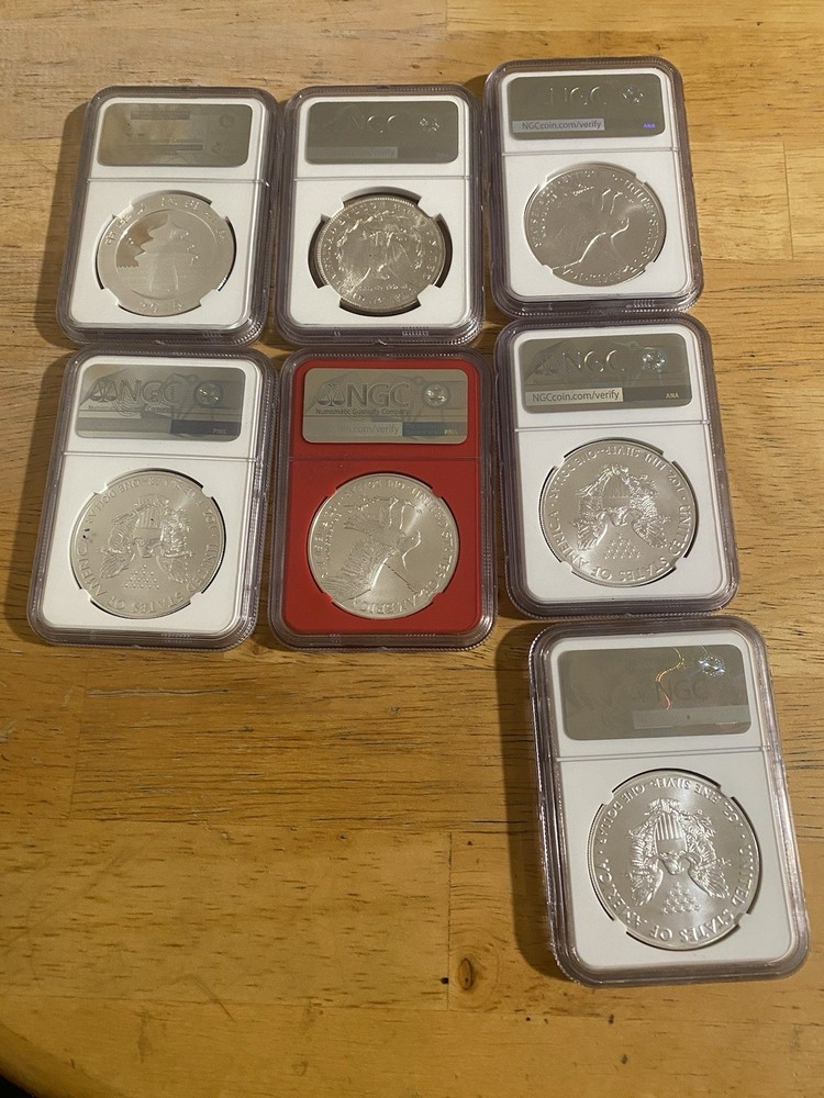 Lot of 7 coins
