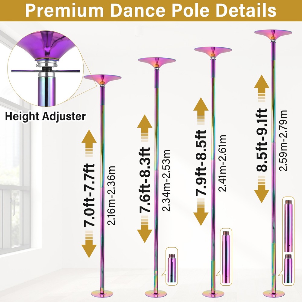 Pole Dance Pole for Home 45mm Spin Static Dancing Pole Professional qualified