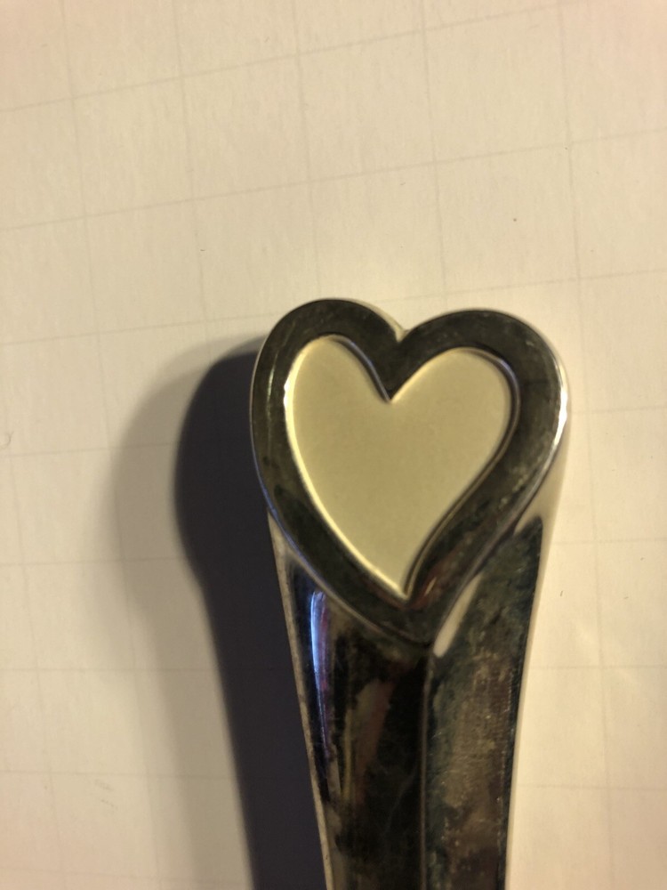 Lenox Heart Shaped Silver Cake Knife- Anniversary, Wedding