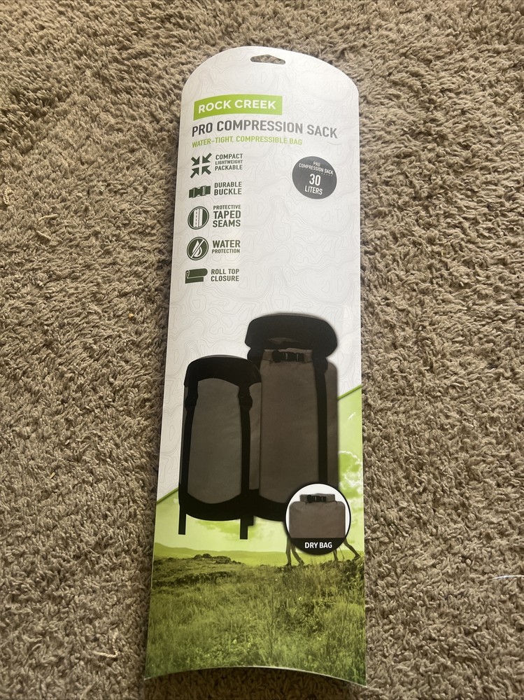 Rock Creek Pro Compression Sack Water- Tight Compression Sack 30 Liters Packable
