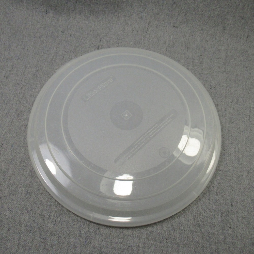 2 LittonWare Microwave Plastic Divided Plates Lids 4 Compartments White 44096