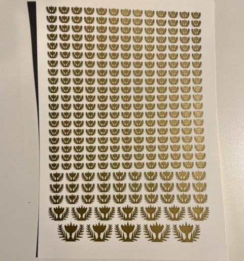 Gold Grails Custom Transfer Sheet A6
