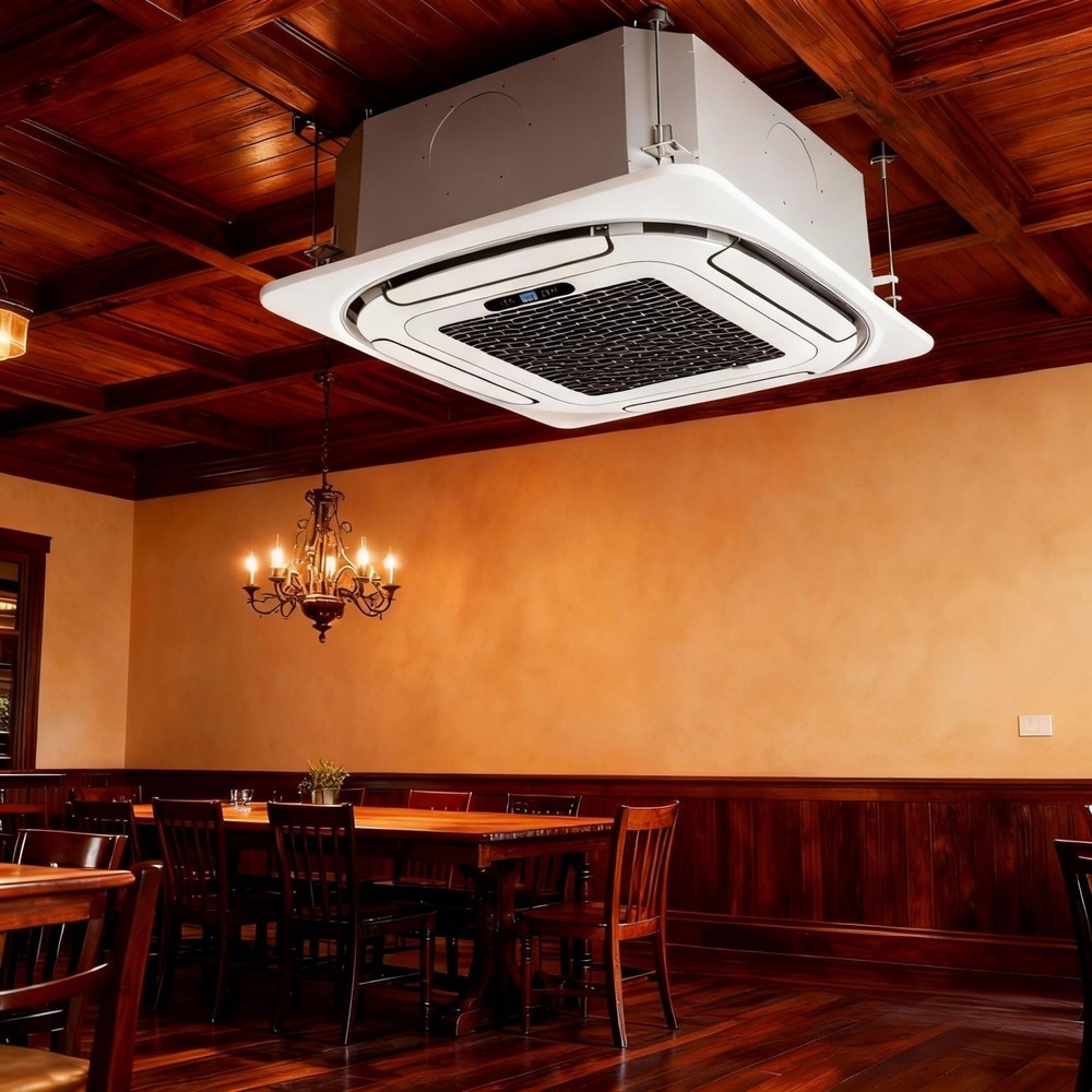 ⭐9000 BTU Ceiling Cassette Mini Split AC Cooling&Heating Ceiling Air Conditioner
