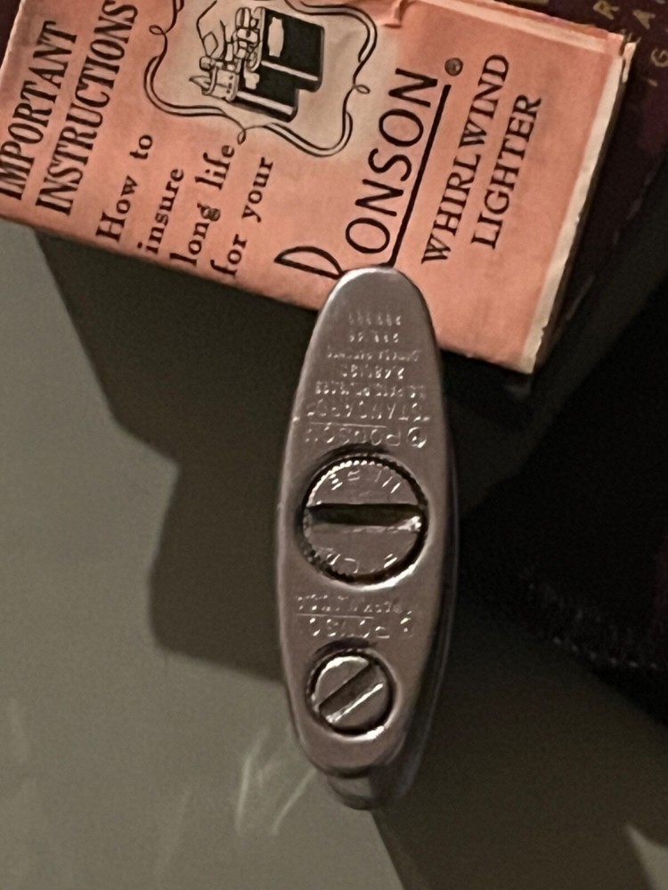 1950s NIB Ronson Whirlwind cigarette lighter & box