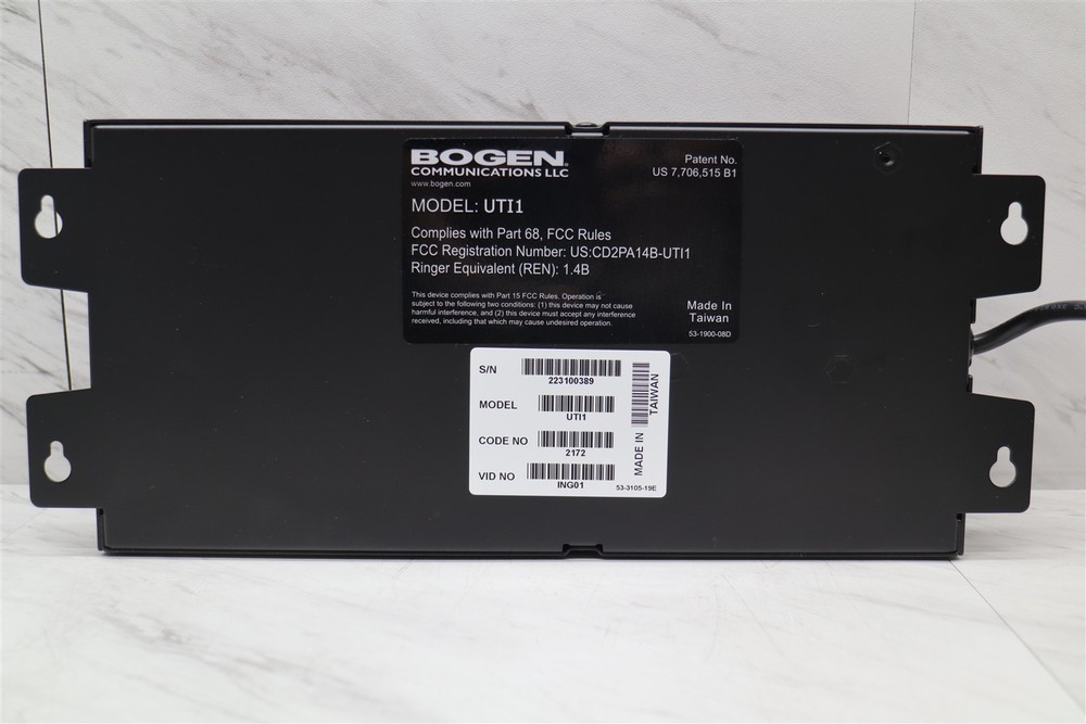 NEW Bogen Communications UTI1 Universal Telephone Paging Zone Systems Interface