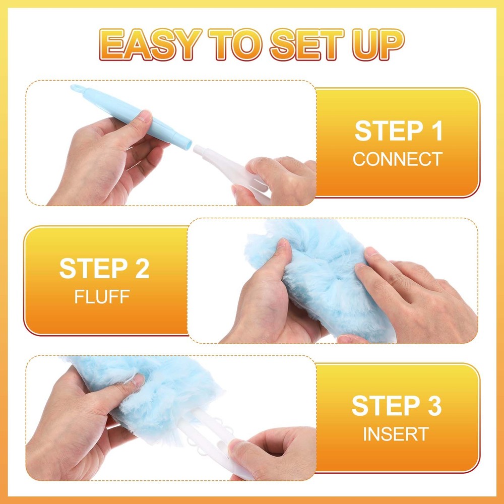 4 Count Blue Handle Refill, with 40 Blue Dusters