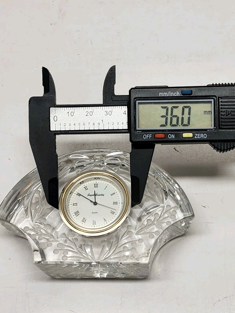 Vintage Royal Brierley Cut Crystal Mantel Clock