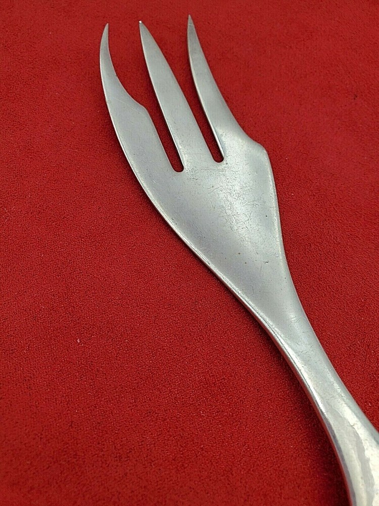 Silvercraft Sterling Silver Large Serving Fork with Floral Design #10880