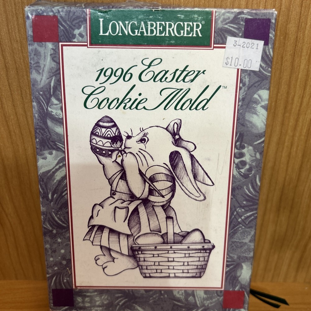 Longaberger 1996 Easter Cookie Mold In Original Box