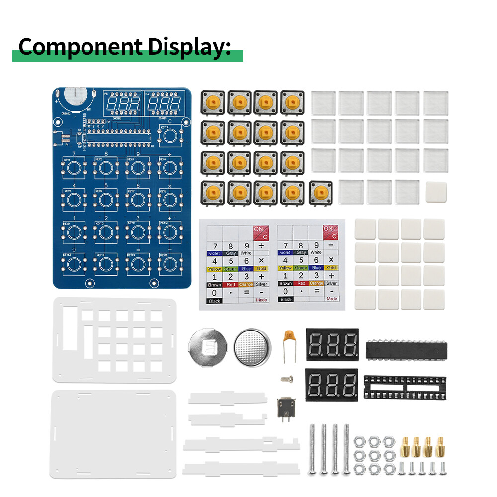LED Display DIY Calculator Making Electronic Kit MCU Soldering Practice Project