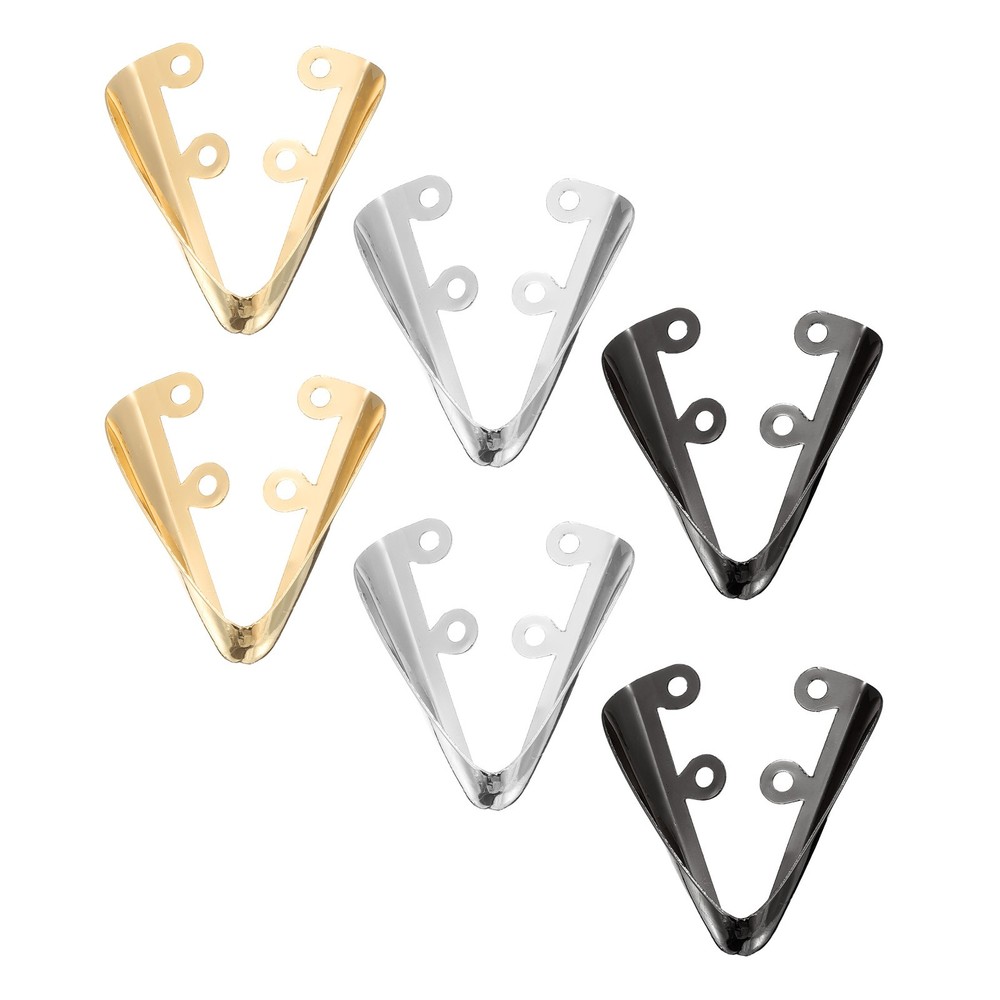 3 Pair Metal Shoes Pointed Protector Solid Toe Tip Cap Cover for High Heel