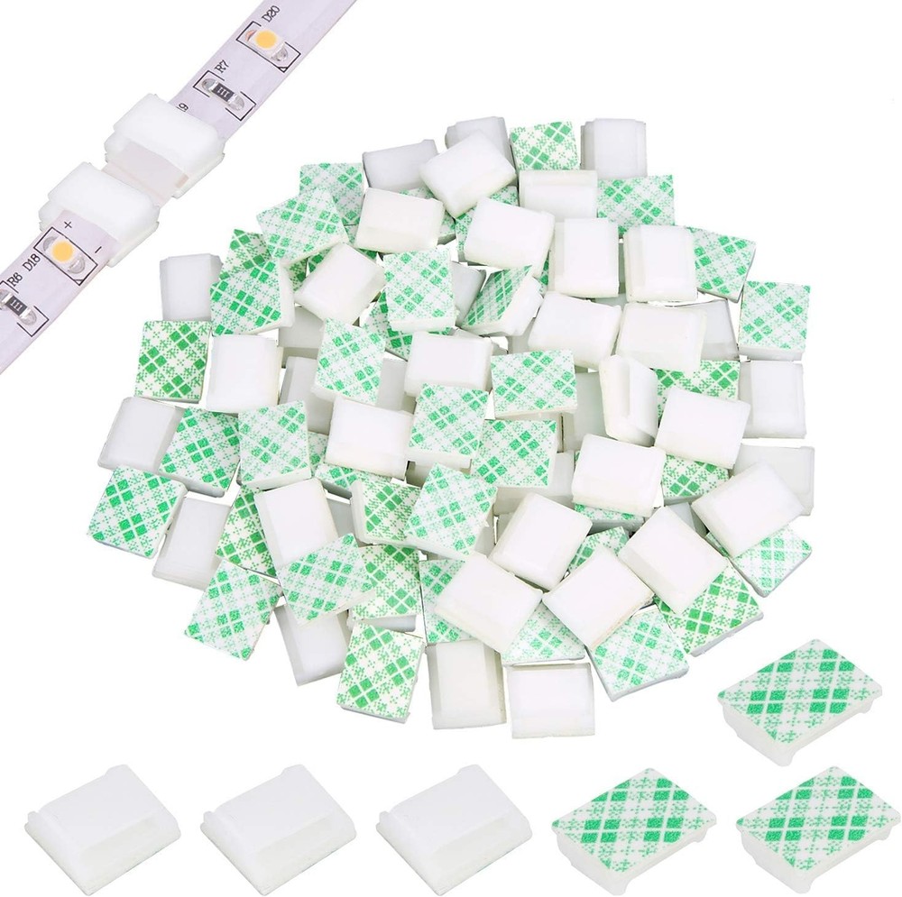 Light Strip Mounting Clips White Self Adhesive Led Light