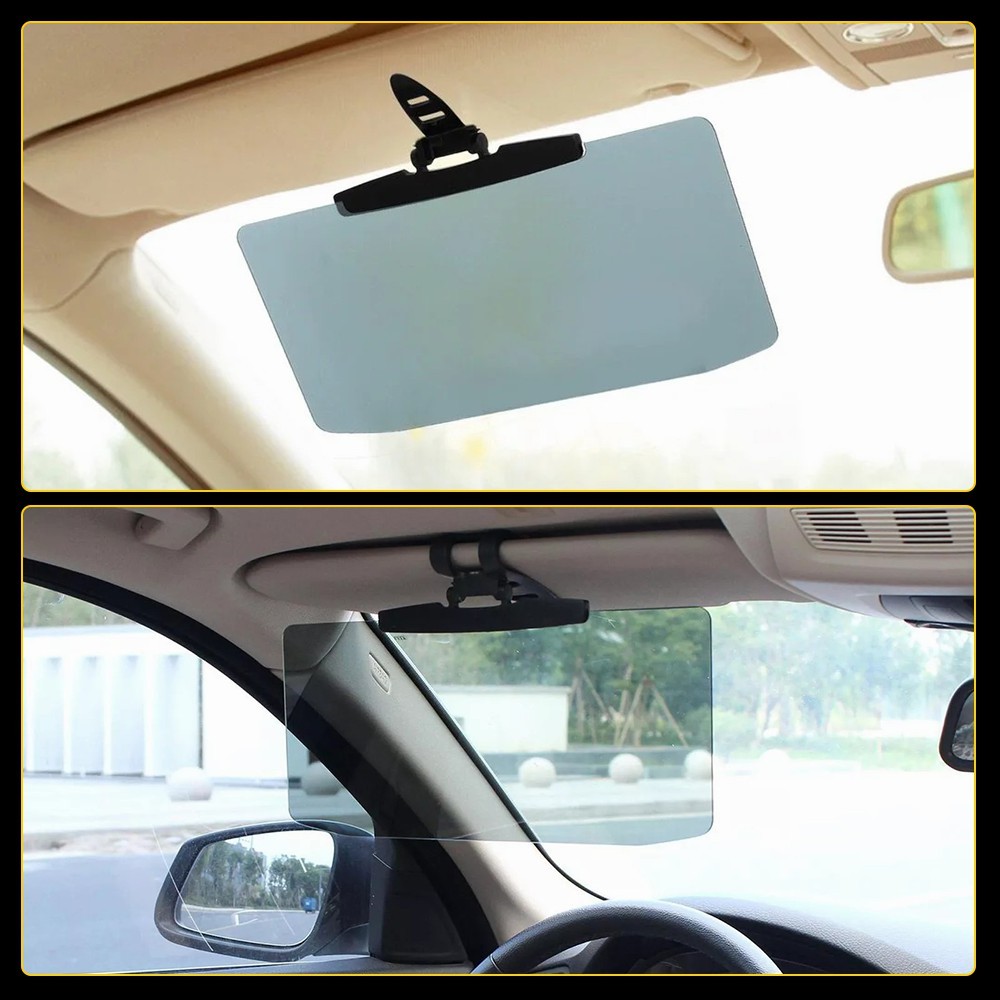 Car Sun Visor Anti Glare Extender Polarized Front Windshield Sunshade Clip On