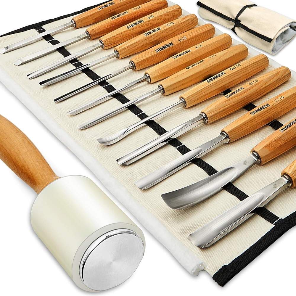 Wood Carving Hand Chisel Tool Set 12pcs Professional Woodworking Gouges Tools US