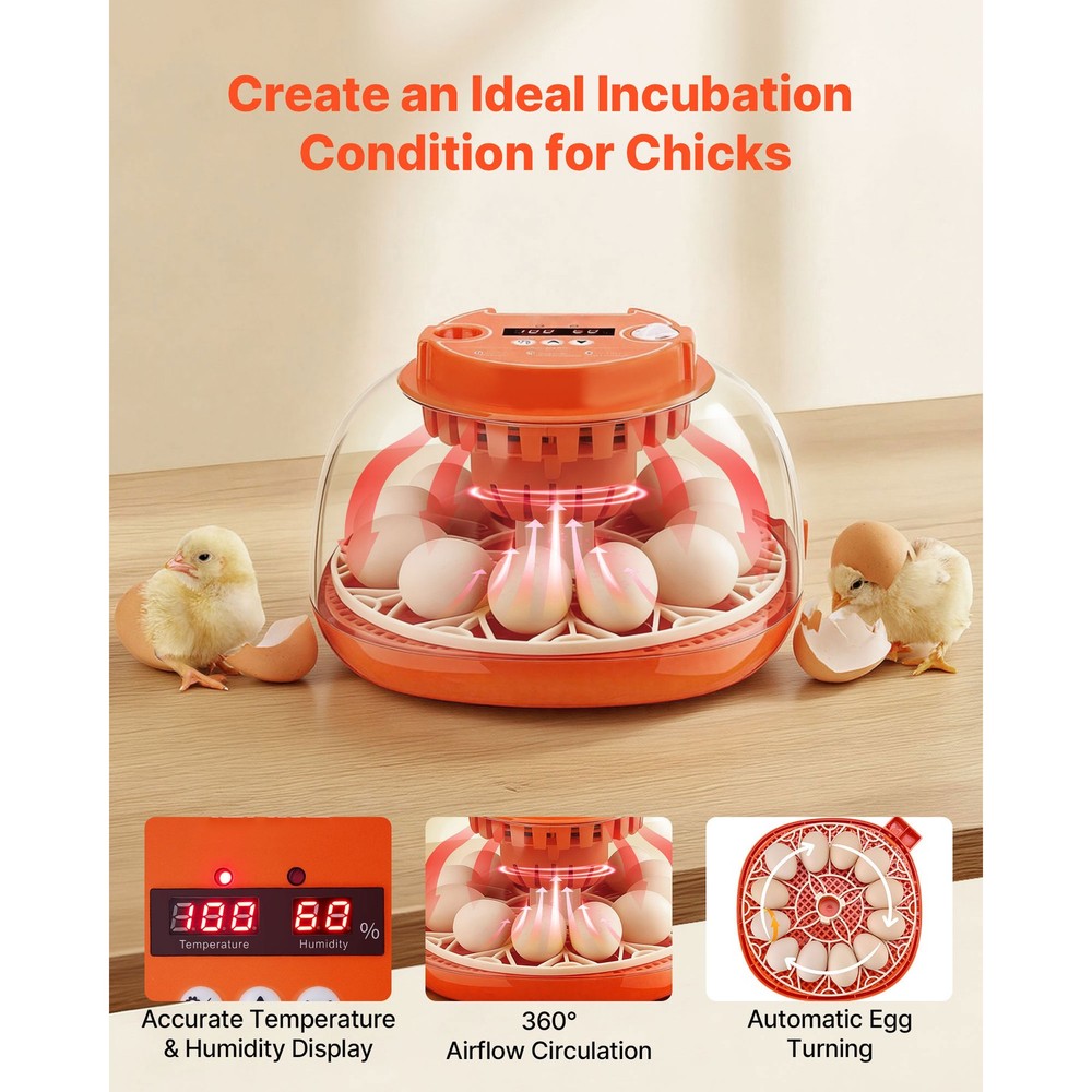 Uimoso 12 Egg Incubator with Automatic Turning and Temperature Control