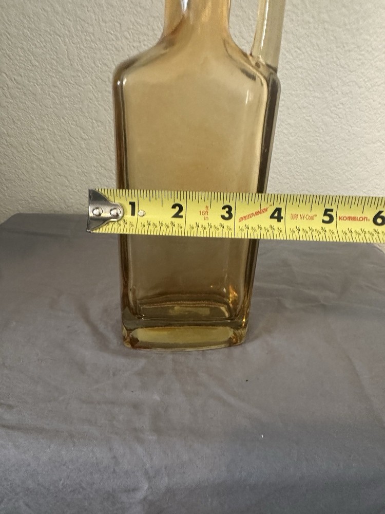 Vintage Amber Bottle With Handle And Cork