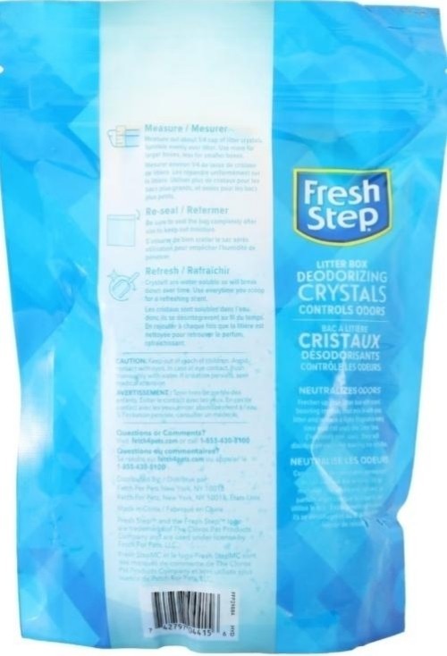 Fresh Step Litter Box Deodorizing Crystals, 3-Pack, 15oz Each