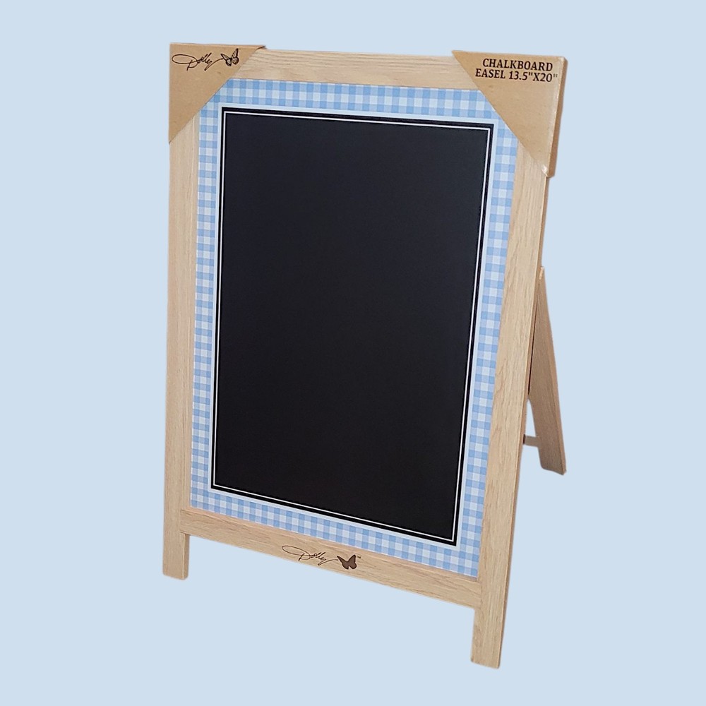 13.5X20" Dolly Parton Rectangular Checkered Easel Chalkboard - NEW