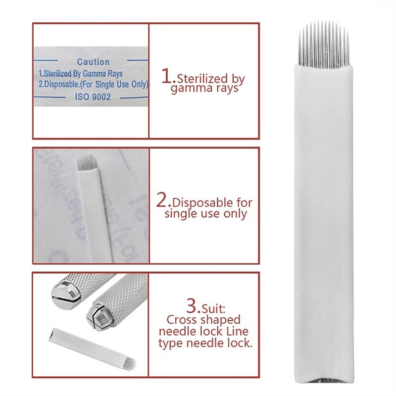 Microblading Permanent Makeup Eyebrow Flex Tattoo Needles For 3D Lamina Blade