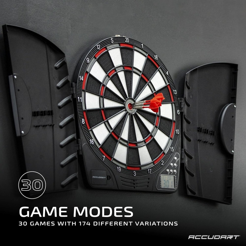 Accudart Spark Electronic Dartboard – 30 Games, 174 Variations, Computer Chall