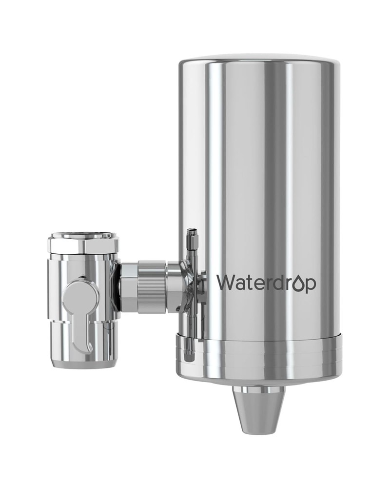 Waterdrop WD-FC-06 Stainless-Steel Faucet Water Filter,Tap Water Filter,1 Filter