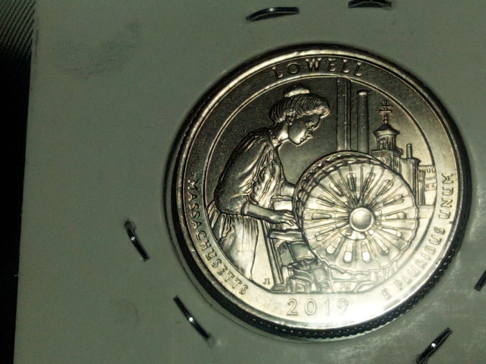 Mint Error Coin Washington Quarter 2019p Lowell Multiple Die Chips On Reverse