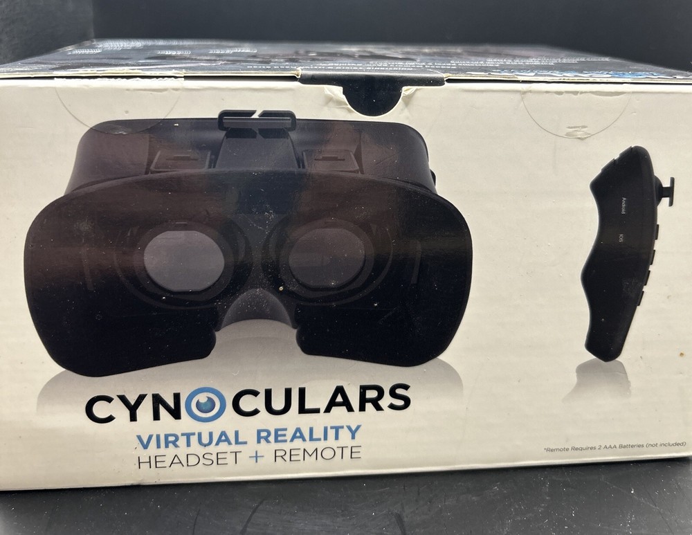 Cynocular's VR Virtual Reality App 3D Glasses Adjustable Headset Plus Remote
